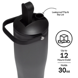 PROTEIN SHAKER - 30 OZ BLACK SLATE VASO CORKCICLE 