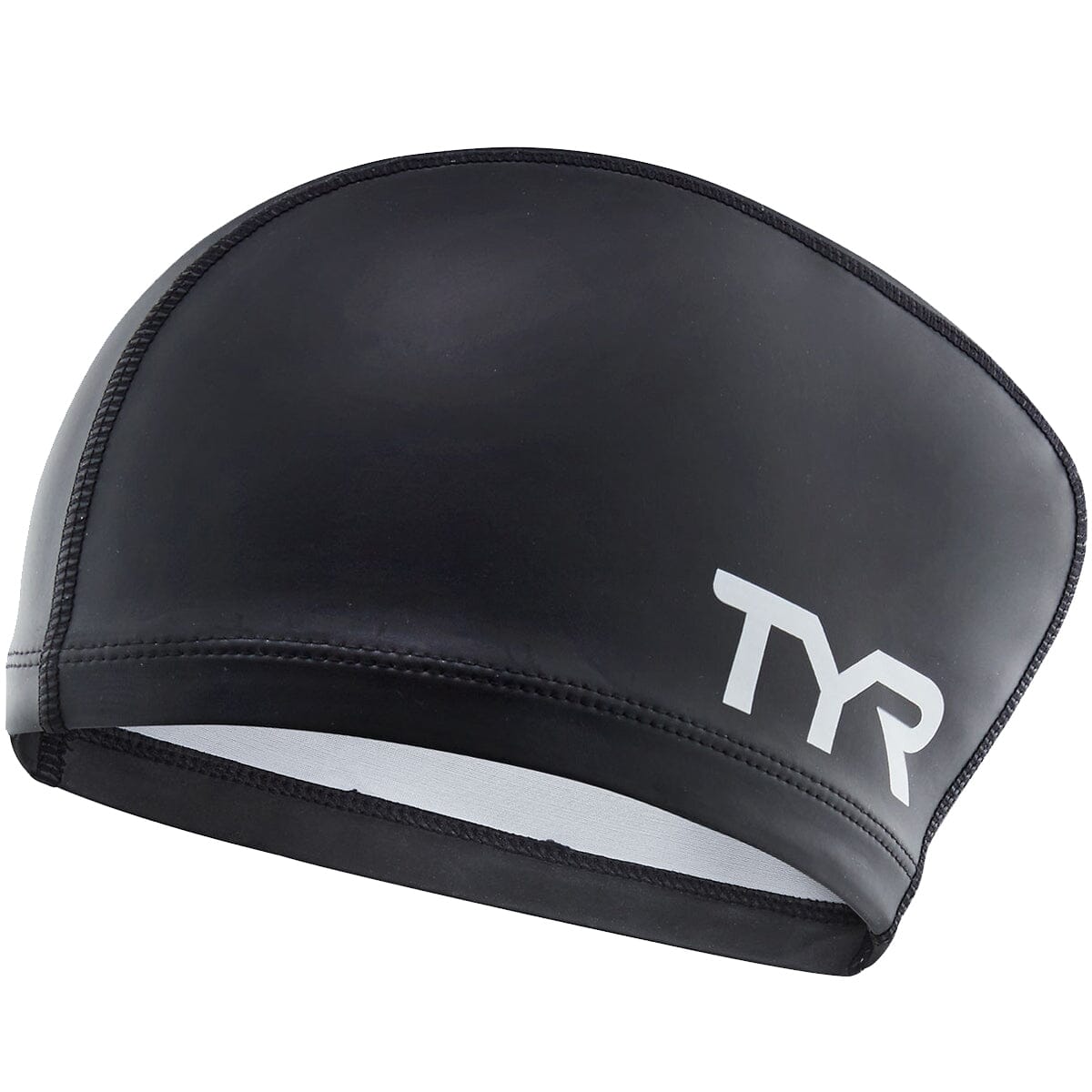 SWIM CAP SILICONE CONFORT LONG HAIR JR BLACK TYR 