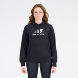 NB MUJER ESSENTIALS STACKED LOGO HOODIE