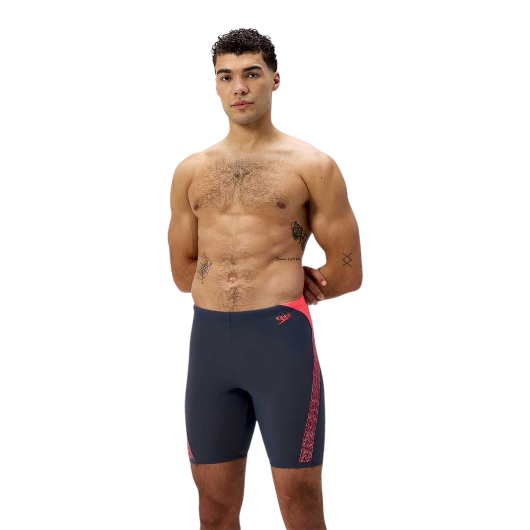 Speedo Hyperboom Placement Hombre Grey/Orange #Color_Grey/Orange