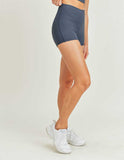 Micro Ribbed Highwaist Shorts - Grey Blue Short MONO B 