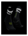 Pro Racing Socks V4.0 Run High Flash - Black/Fluo Yellow Medias Compressport 