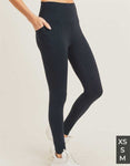 Side Pocket BLACK Workout Leggings leggins MONO B 